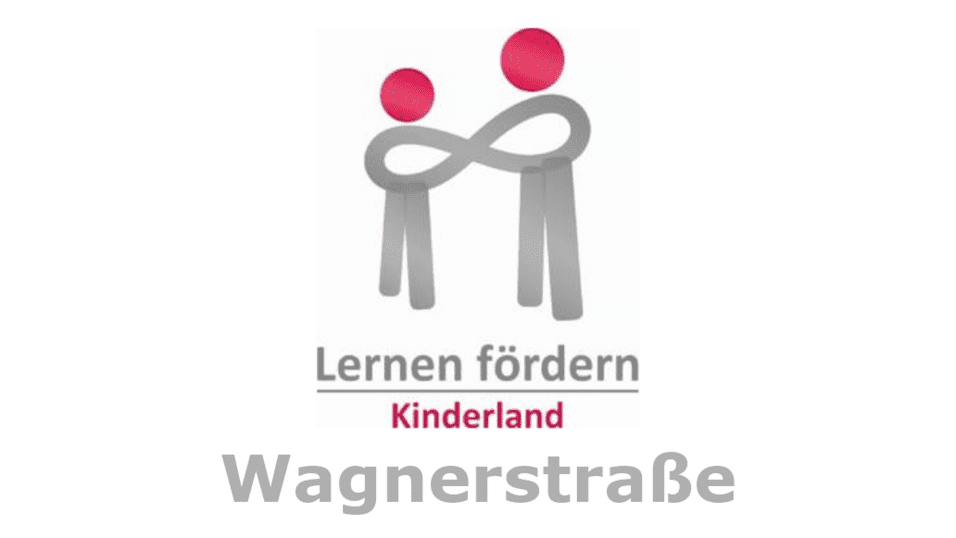 Logo von Lernen fördern, mit stilisierten Figuren und dem Text „Wagnerstraße“ darunter.