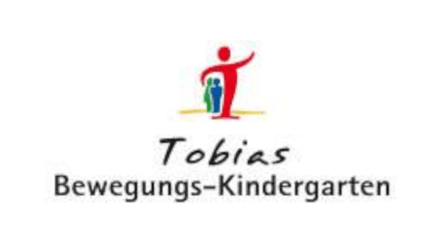 Logo des Tobias Bewegungs-Kindergartens mit stilisierten Figurensymbolen und bunten Farben.