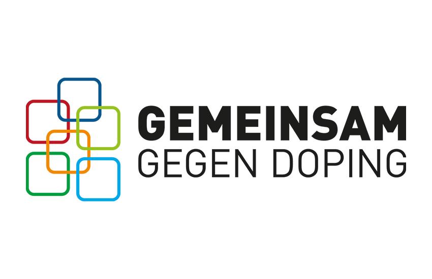 Gemeinsam gegen Doping Logo Gemeinsam gegen Doping Logo auf weißem Hintergrund